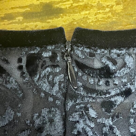 Jacqueline Ferrar Vintage Velvet Burnout Dress Sz 10P Goth Witchy Vamp Holiday - Picture 6 of 7